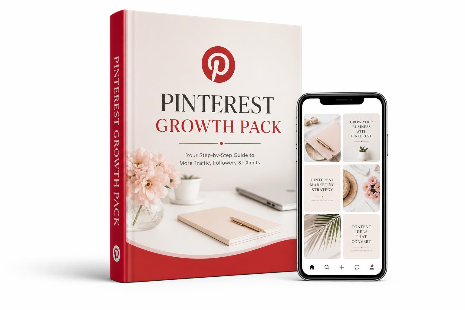 Pinterest Growth Pack Workbook product mockup
