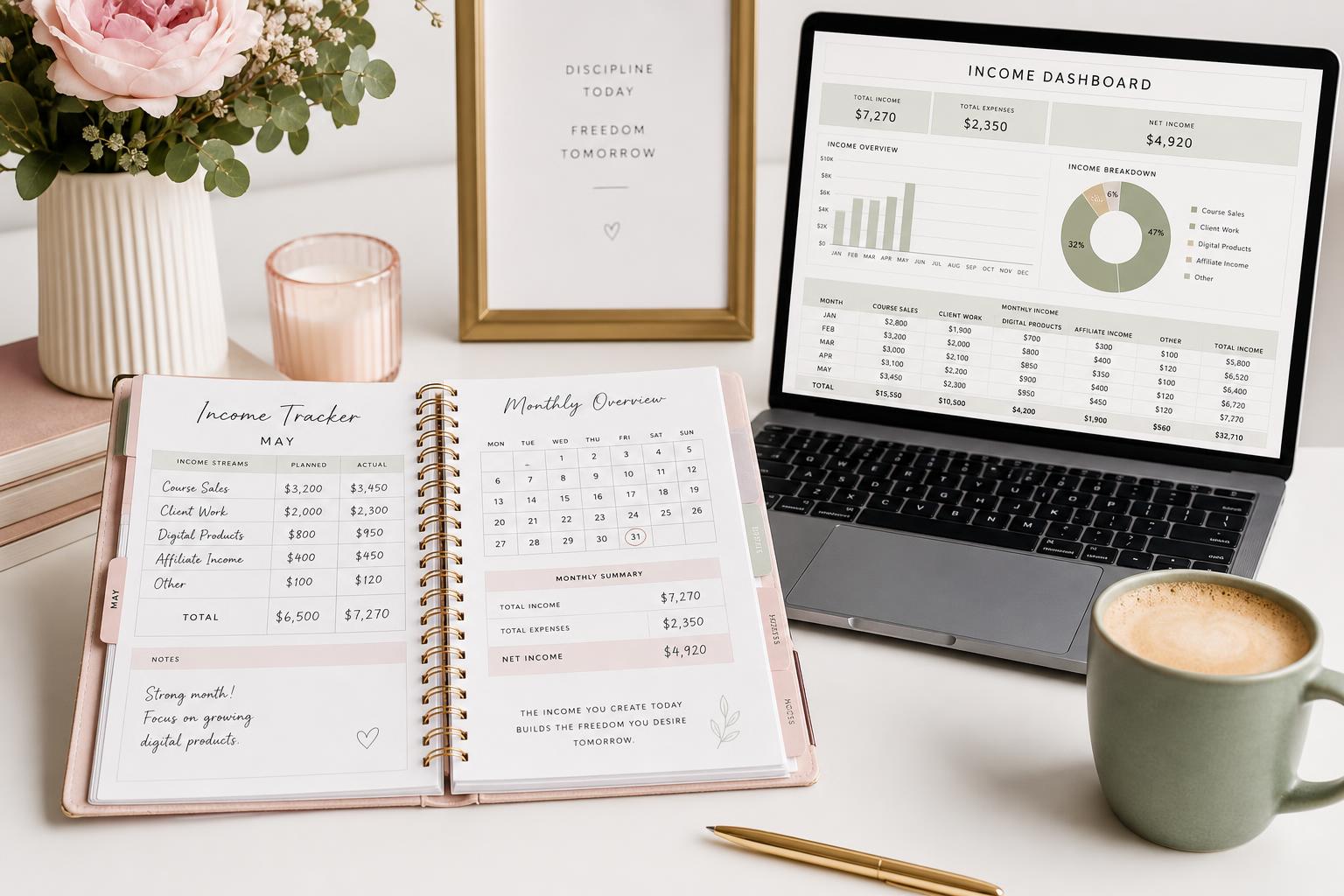 Income Planner product mockup