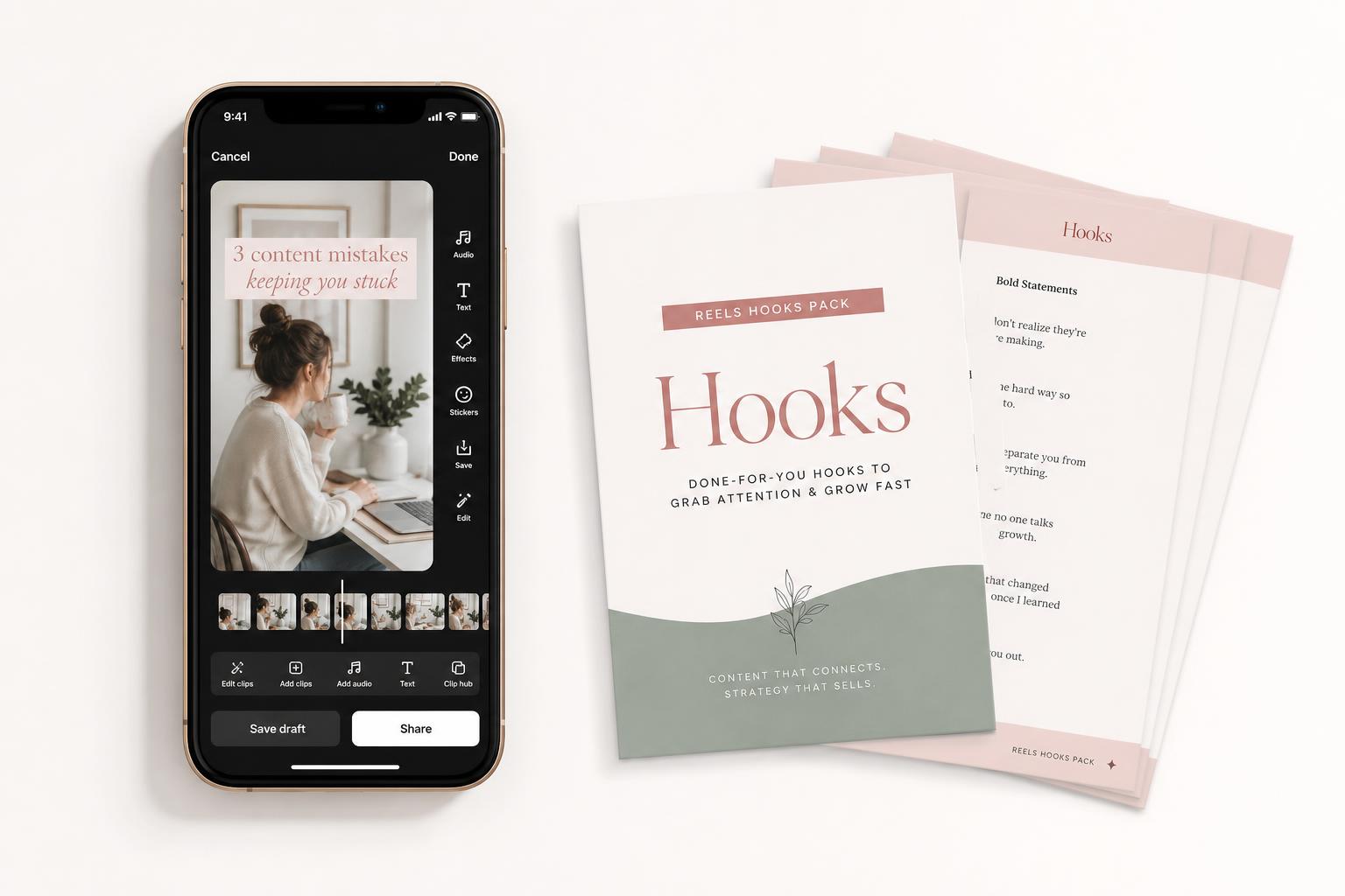 Reels Hooks Pack product mockup